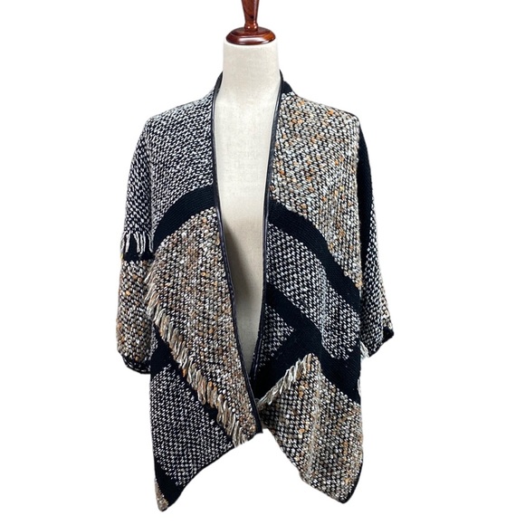 Chico's Fringed Tweed Kinsley Cardigan - Picture 2 of 9